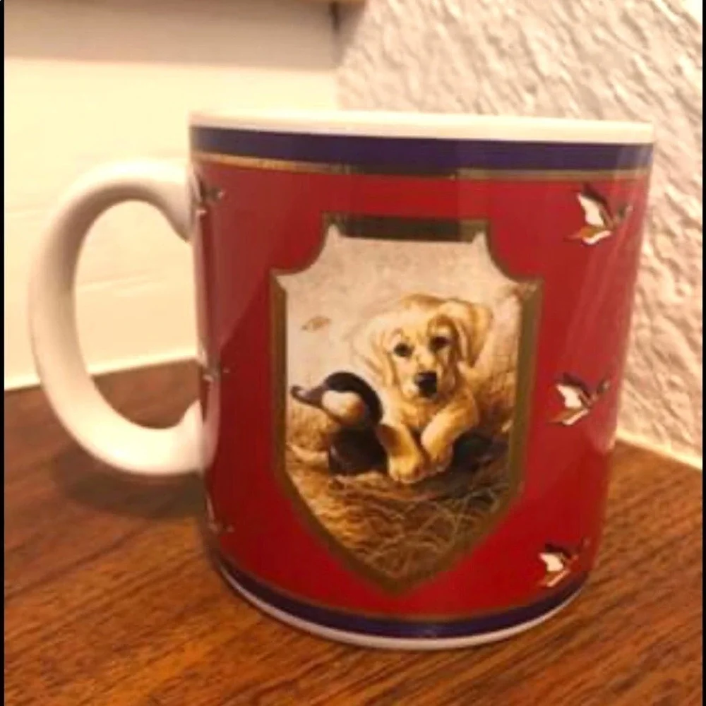 Sportsman Collection Kaatz signed Game Keeper Coffee mug cup Rare Dog Vintage 95